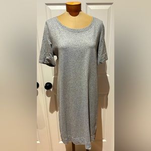 Pure jjill Cotton Gray Dress sz M